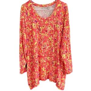 Like New LOGO Lori Goldstein Floral Top Size 3X